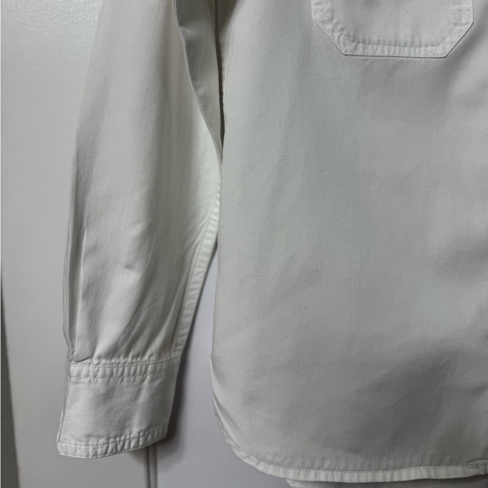 Madewell shirt XXS white button front collar pocket each breast long sleeve NWOT - Picture 3 of 13